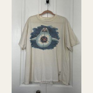 Vintage 1989 Farworks The Far Side Santa vs Airplane Christmas T-Shirt XXL T1